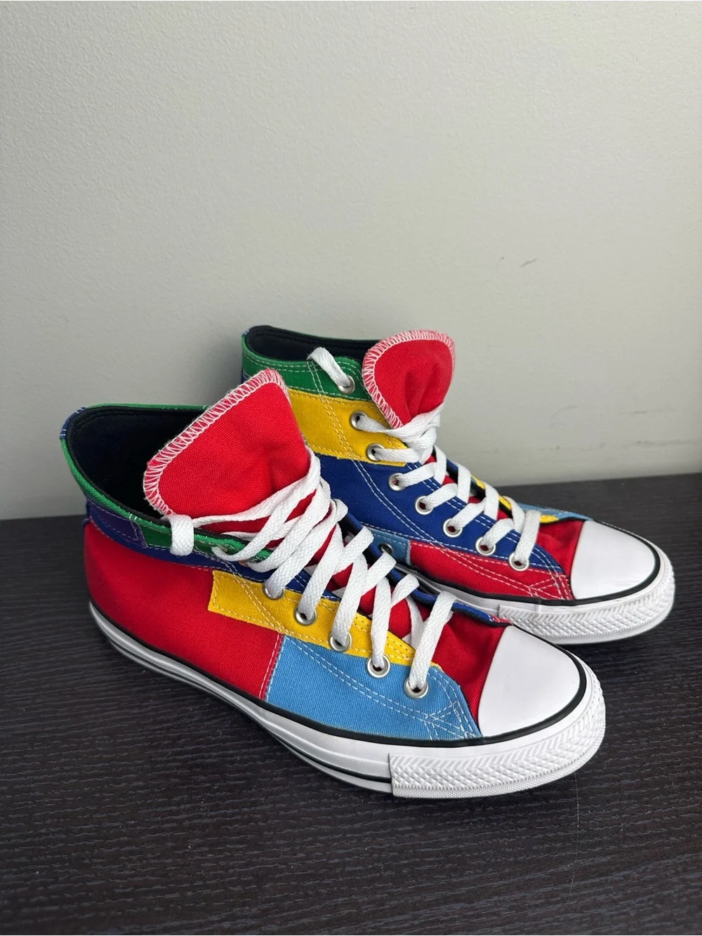 Converse Chuck Taylor All Star High Top Patchwork Colorblock Sneakers - Picture 3 of 10
